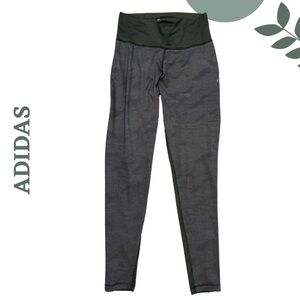 Adidas Olive Green High-Rise Compression Leggings | Activewear | Size Medium